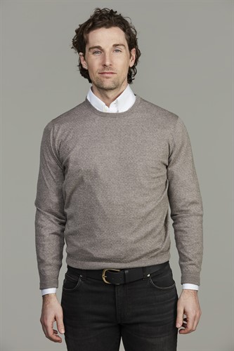 MERINO CREW NECK STRUCTURE KNIT