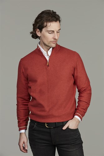 HALF ZIP STRUCTURE KNIT