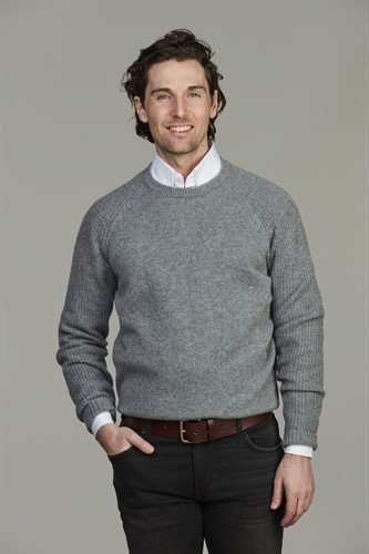 PURE CASHMERE RAGLAN KNIT