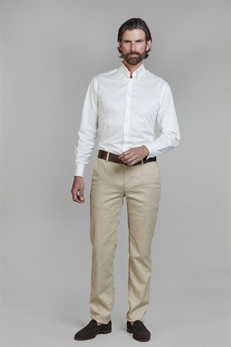 COTTON/LINEN STRETCH CHINO