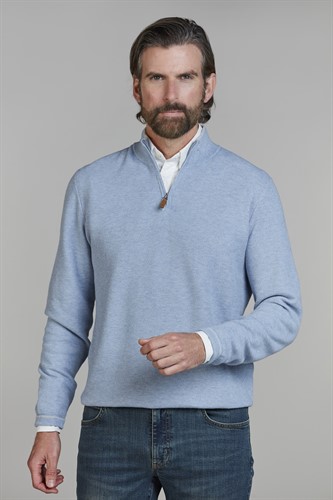HALF ZIP STRUCTURE KNIT