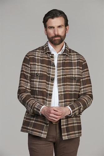 HERRINGBONE CHECK OVERSHIRT